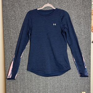 Under Armour Blue Long Sleeve with Pink Trim